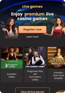 National Casino mobile screen live games