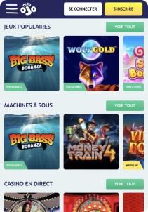 PlayOJO mobile screen slots games