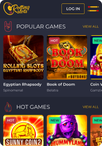 Rolling Slots mobile screen slots games