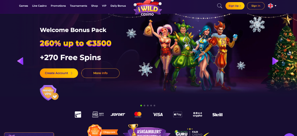 iWild Casino screen