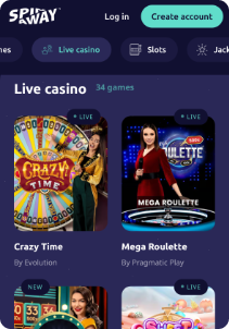 Luckydays mobile screen live casino
