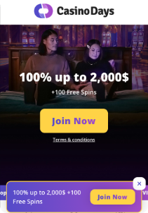 Casino Time mobile screen promotions