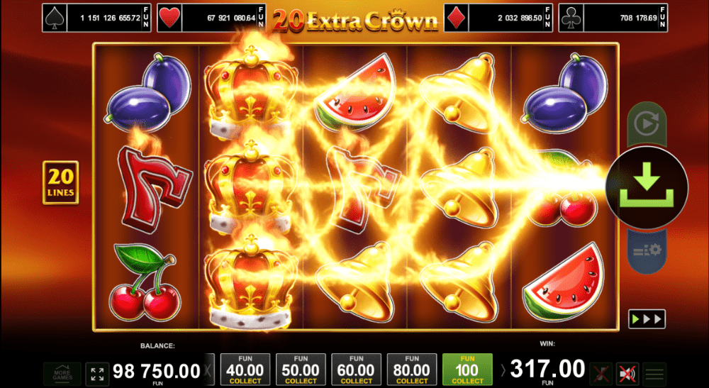 20 Extra Crown (Amusnet) Screenshot3