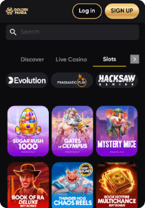 Golden Panda casino screen games slots