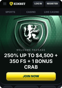 Kinbet Casino mobile screen main page