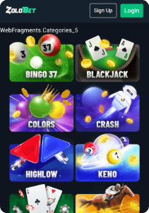 ZoloBet casino screen slots games