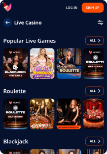 Monro casino screen live games