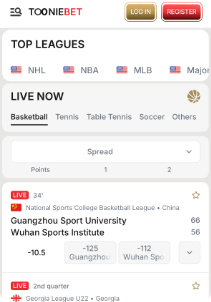 Toonibet casino screen sports