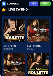 Azurslot casino screen live games