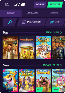 NanoBet Casino Mob Screen slots games