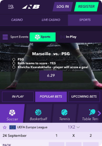 NanoBet Casino Mob Screen sports games