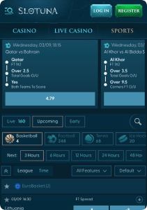 Slotuna Casino Mob Screen sports games