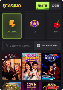 AvoCasino Mob Screen live games