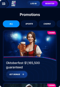 Boomerang Casino Mob Screen ppromotions