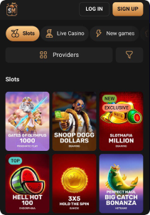 SlotMafia Casino Mob Screen slots games