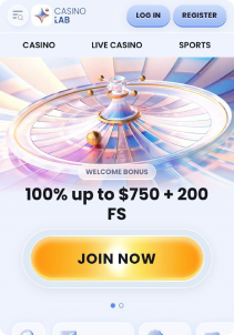 Casinolab Casino Mob Screen main page
