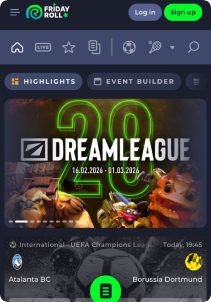 FridayRoll Mob Screen sports