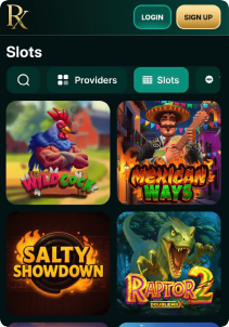 RX Casino Mob Screen slots games