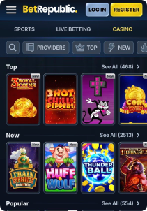 Betrepublic Casino Mob Screen slots games