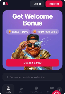 BlastBet Casino Mob Screen main page