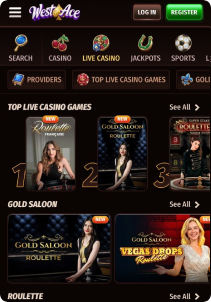 Westace Casino Mob Screen live games