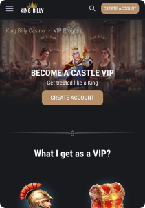 KingBilly Casino Mob Screen vip
