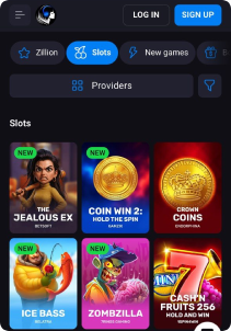 LuckyVibe Casino Mob Screen slots games