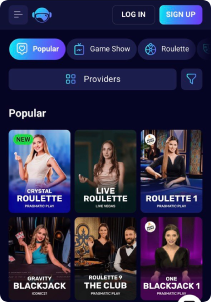 Spinjo Casino Mob Screen live games