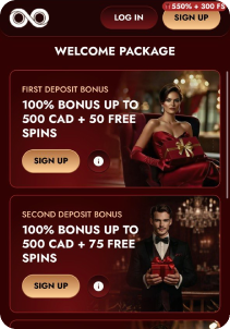 LoonieGold casino screen4 welcome package