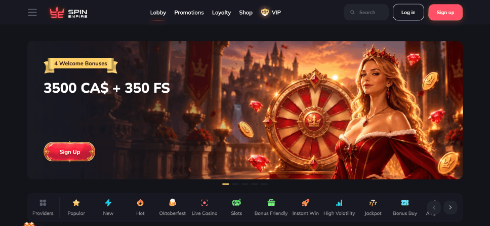 spin empire casino screen
