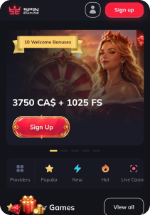 SpinEmpire casino screen1
