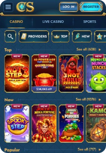 Casea casino screen2 slots games