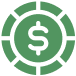 casino chip cost icon