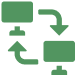 data exchange between PCs icon