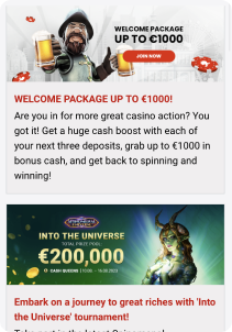 Dachbet casino mobile screen promotions