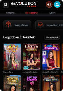 Rabona Casino mobile screen live games