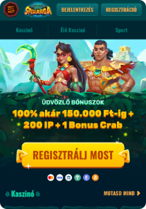 Spinanga Casino mobile screen welcome bonus