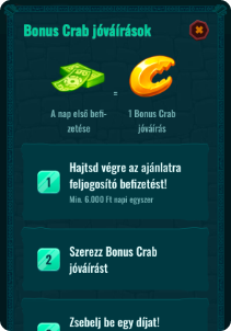 Spinanga Casino mobile screen bonus crab