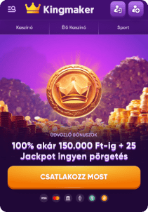 Kingmaker Casino mobile screen bonus