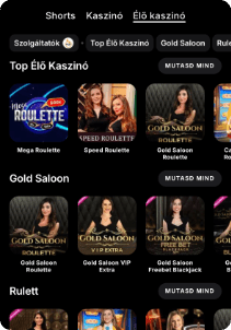 Swiper Casino mobile screen live games