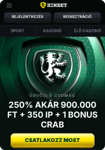 Kinbet Casino mobile screen welcome bonus