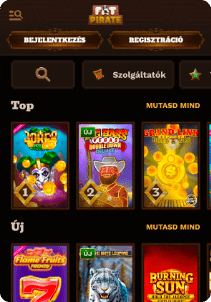 FatPirate Casino mobile screen slots games