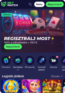 Betmatch Casino mobile screen welcome bonus