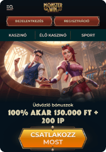 MonsterWin Casino mobile screen welcome bonus