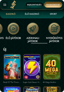 Cashed Casino mobile screen slots games