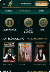 Cashed Casino mobile screen live games