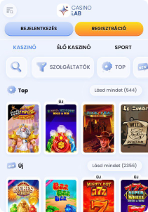 Casinolab Casino mobile screen slots games
