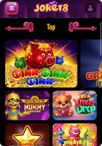 Joker8 Casino mobile screen slots games
