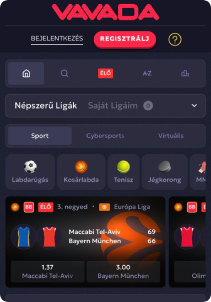 Vavada Casino mobile screen sports