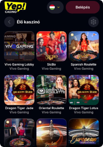Yep! Casino mobile screen live games